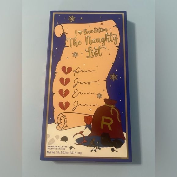🛍️4/$35🛍️ I ❤️ Revolution “The Naughty List” Eyeshadow Palette - Picture 1 of 4